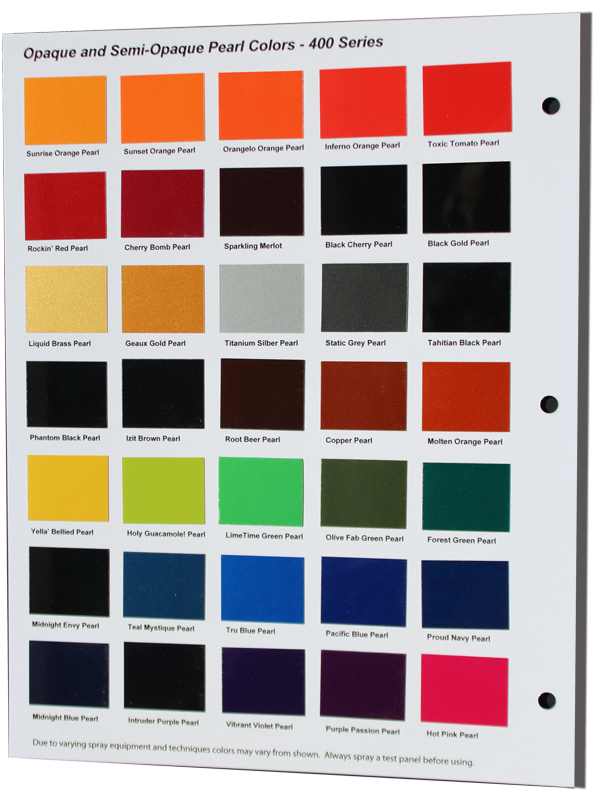 400 Series Color Chart Product Shot